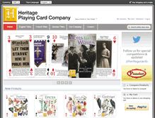 Tablet Screenshot of heritageplayingcards.com